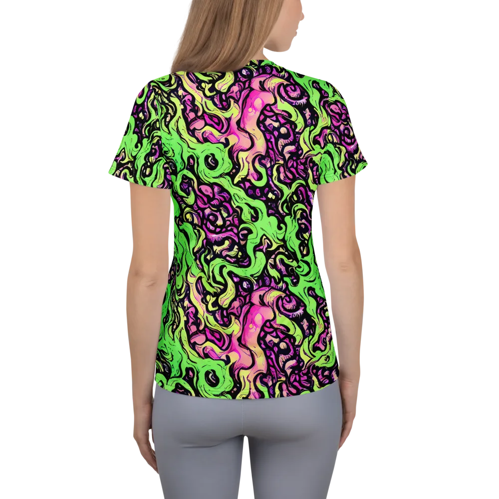 Acid Tangle on Women's Athletic T-Shirt — Back