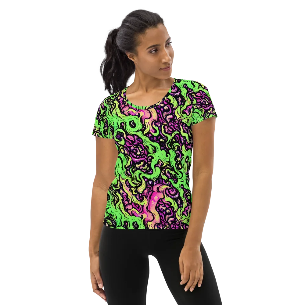 Acid Tangle on Women's Athletic T-Shirt — Front