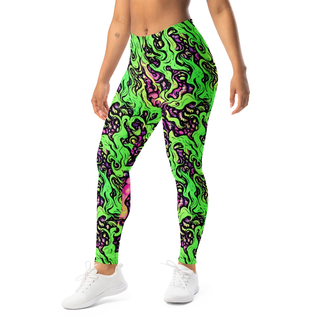 Acid Tangle on Leggings — Left Front