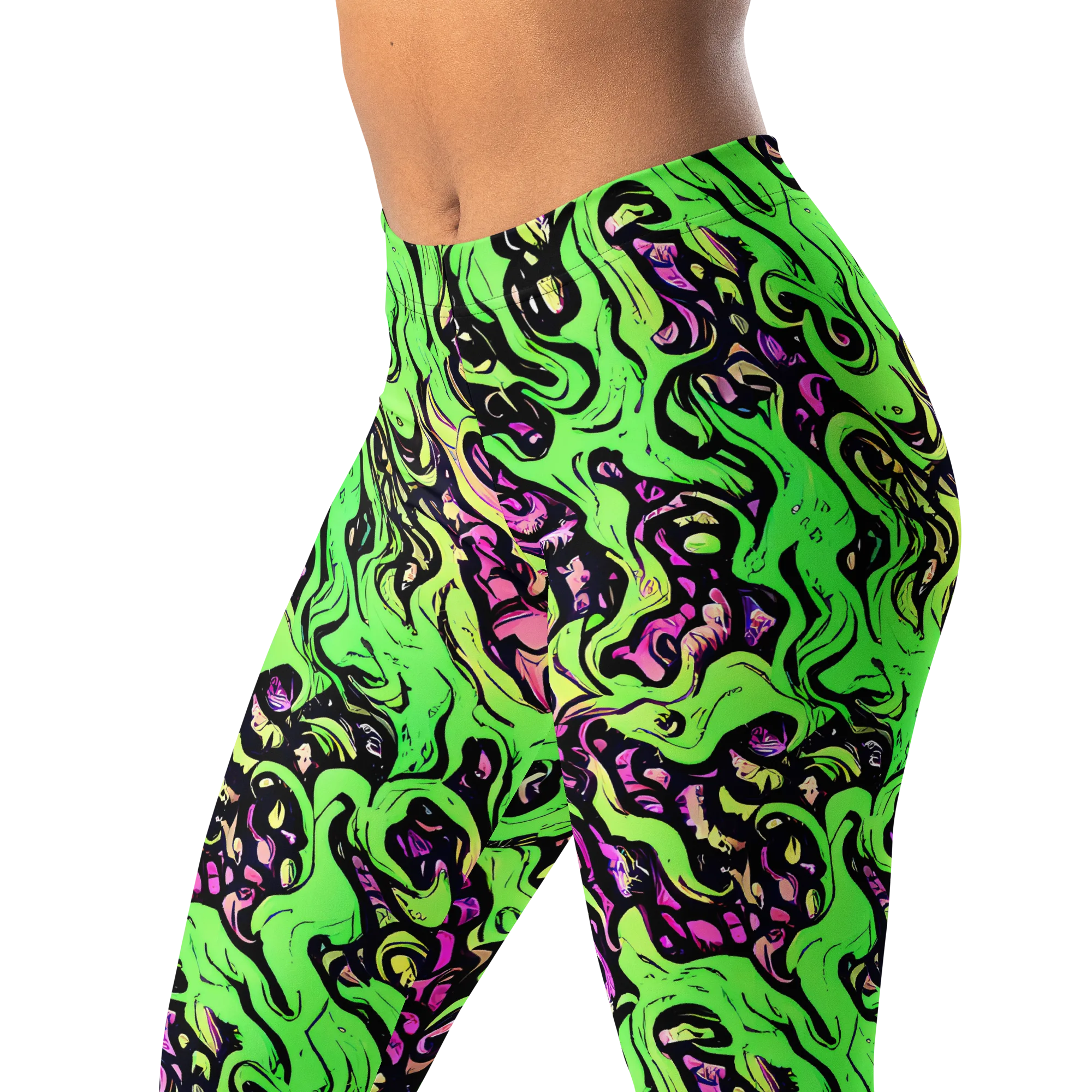 Acid Tangle on Leggings — Left Front