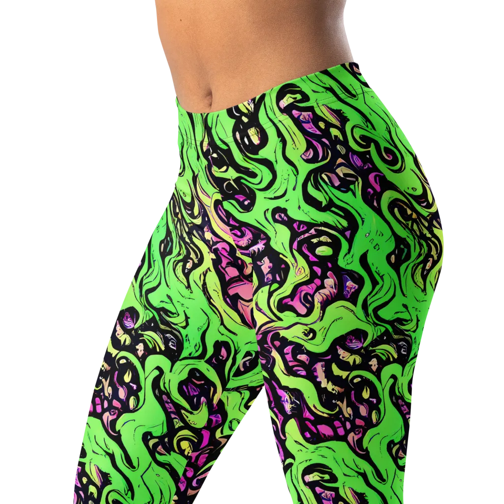 Acid Tangle on Leggings — Left Front