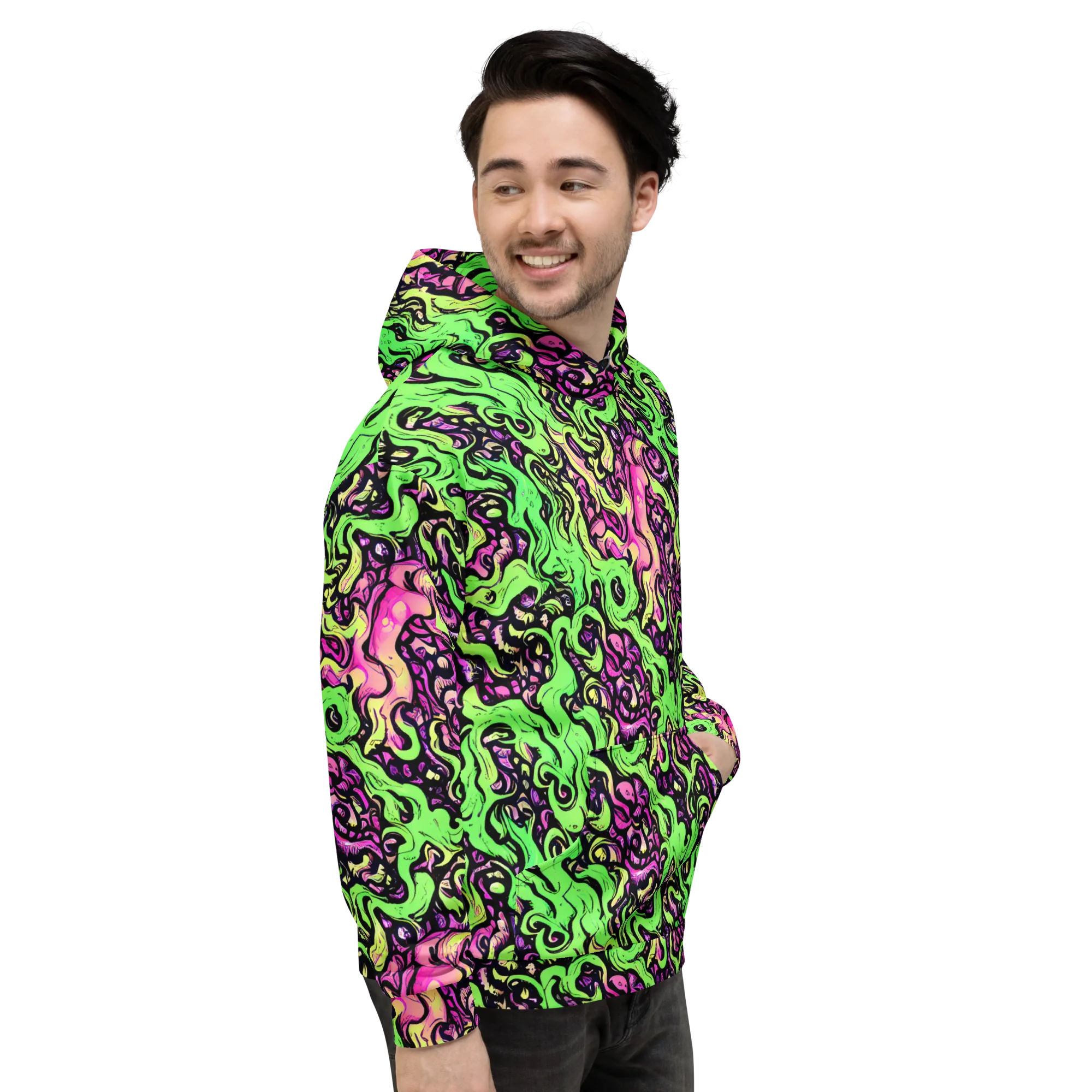 Acid Tangle on Hoodie — Right