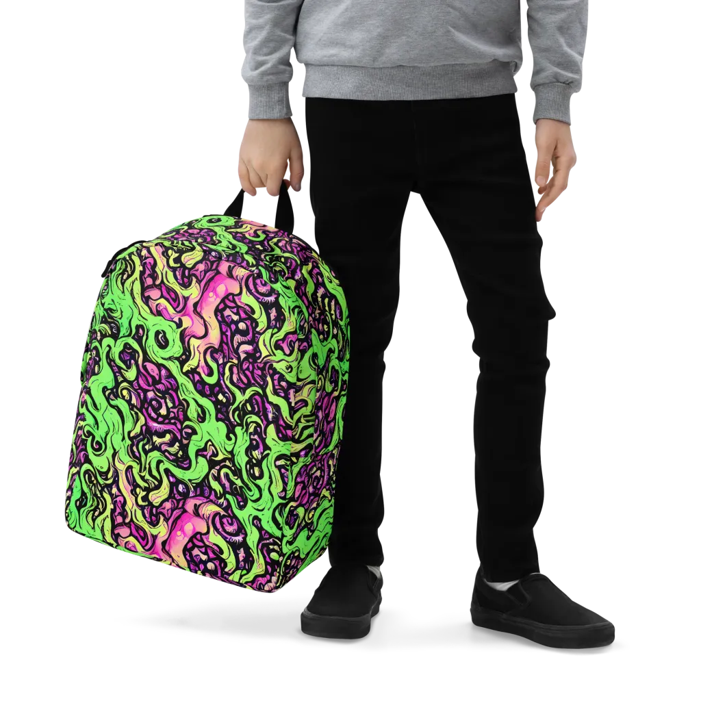 Acid Tangle on Minimalist Backpack — Zoomed-in