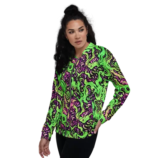 Acid Tangle on a Bomber Jacket