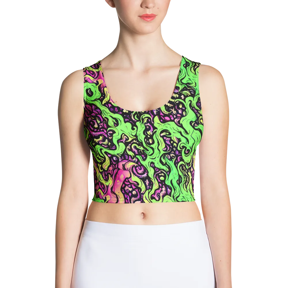 Acid Tangle on Crop Top — Front