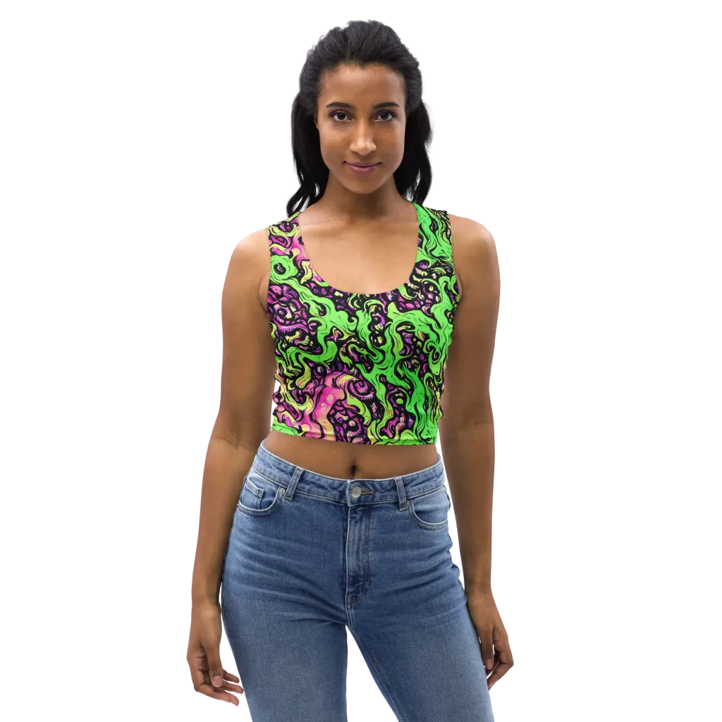 Acid Tangle on Crop Top — Front