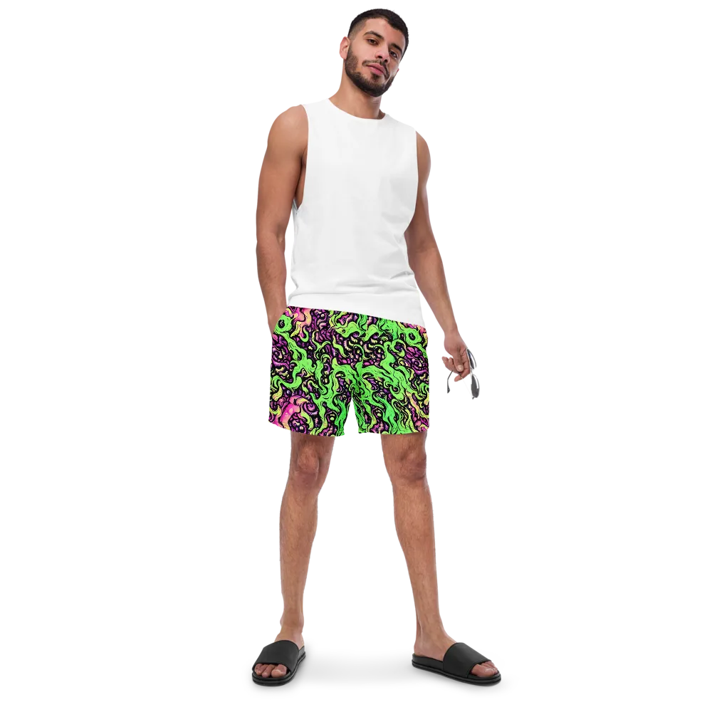 Acid Tangle on Swim Trunks — Front