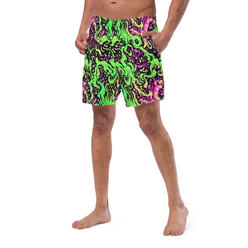 Acid Tangle on Swim Trunks — Left Front