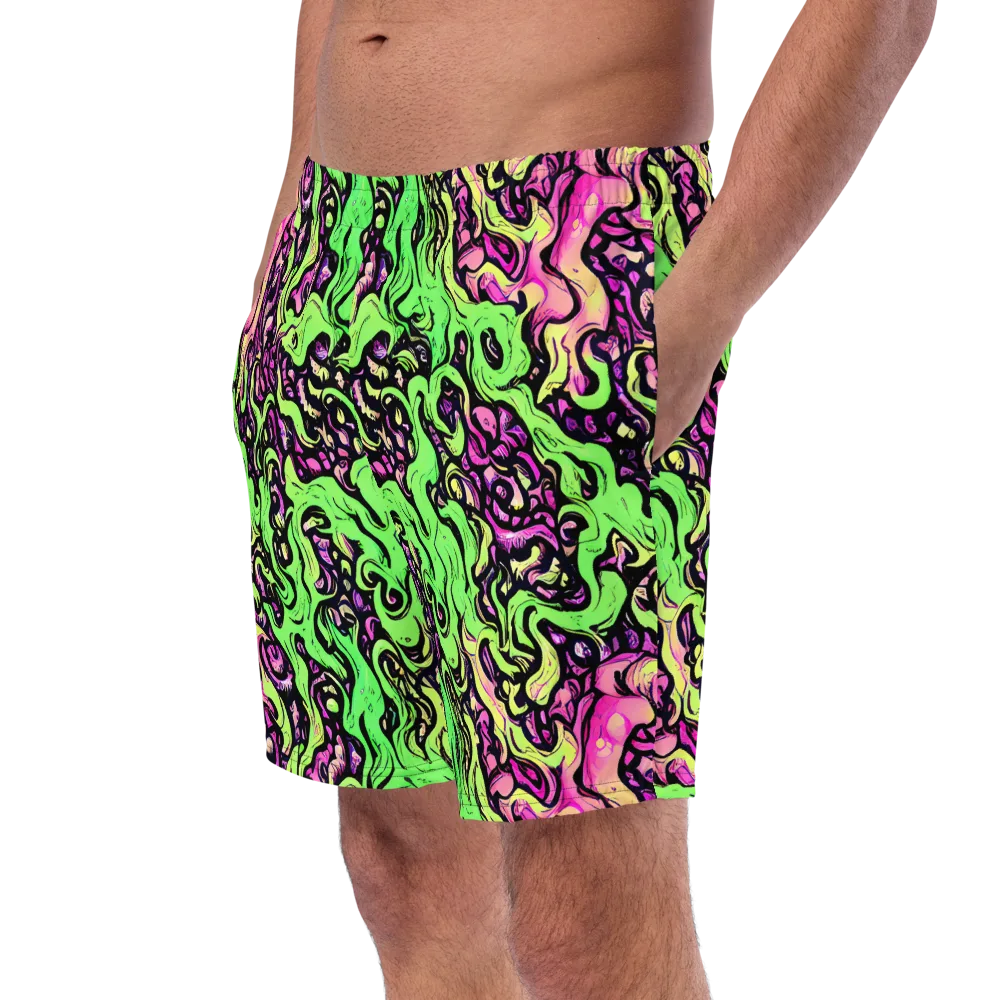 Acid Tangle on Swim Trunks — Left Front