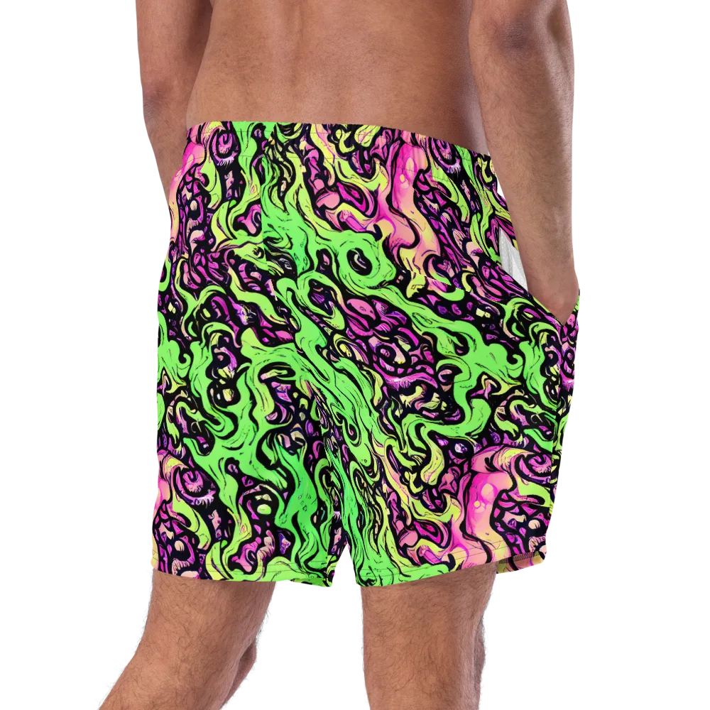 Acid Tangle on Swim Trunks — Right Back