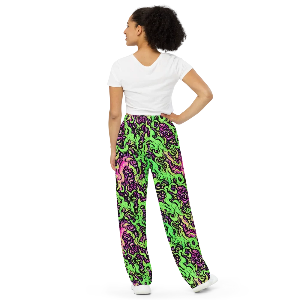 Acid Tangle on Wide-Leg Pants — Back