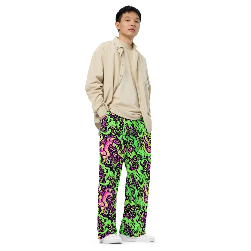 Acid Tangle on Wide-Leg Pants — Right Front