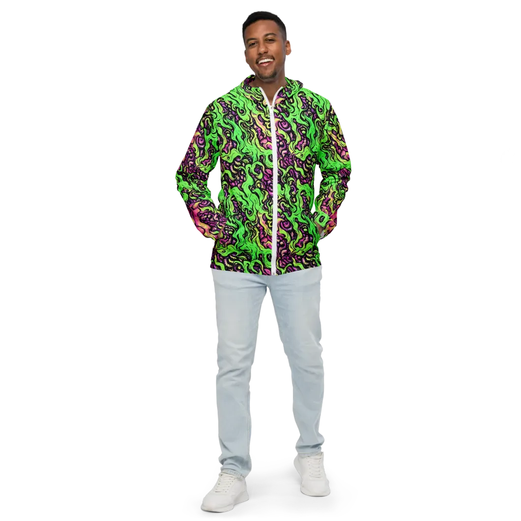Acid Tangle on Men's Windbreaker — Front