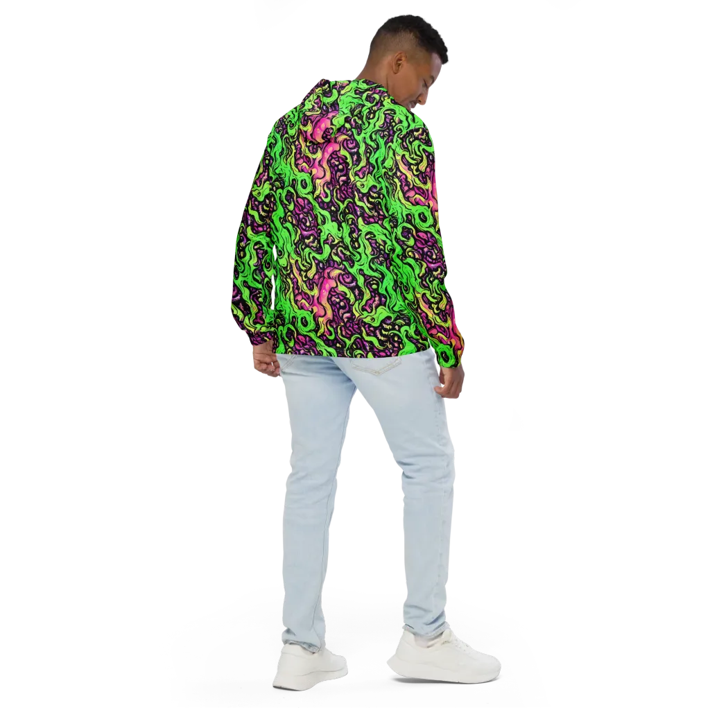 Acid Tangle on Men's Windbreaker — Back