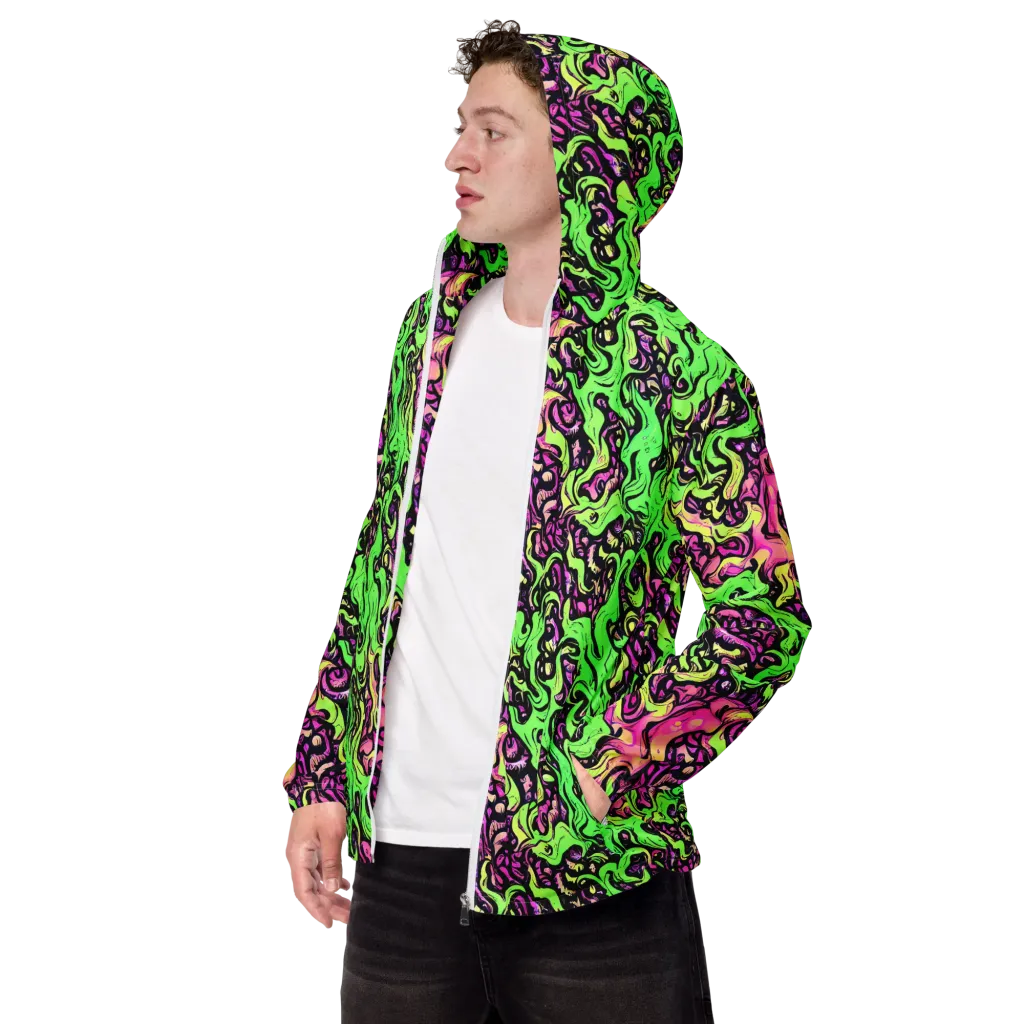 Acid Tangle on Men's Windbreaker — Left Front