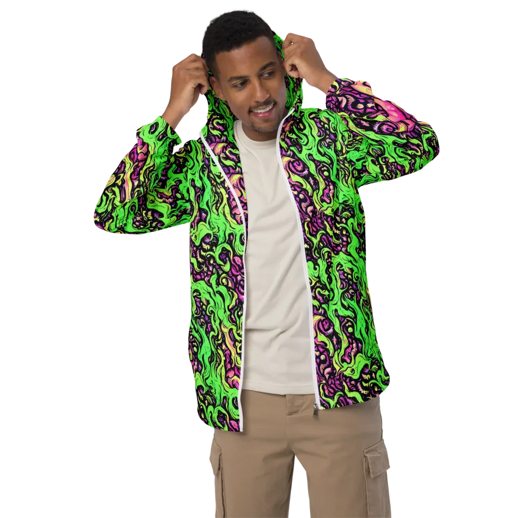Acid Tangle on Men's Windbreaker — Front