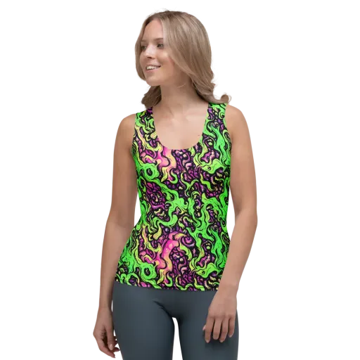 Acid Tangle on a Women's Tank Top