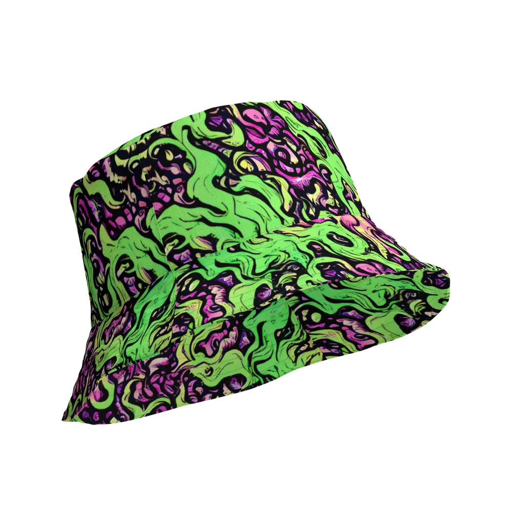 Acid Tangle on Reversible Bucket Hat — Product details Outside