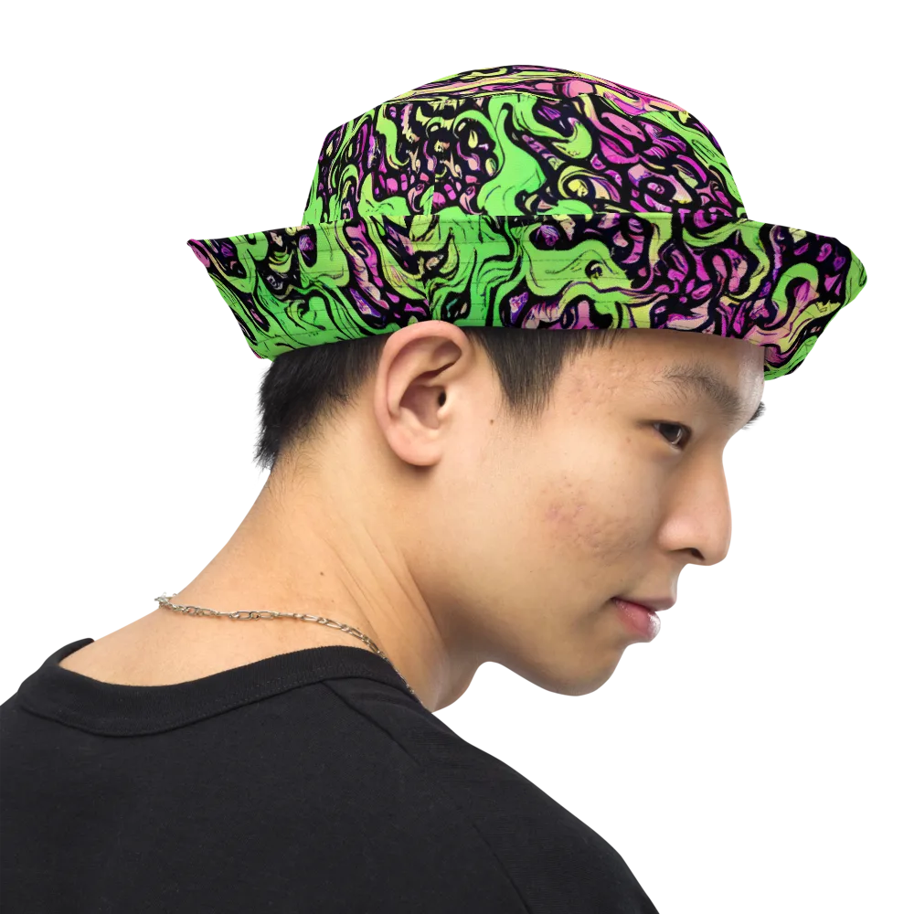Acid Tangle on Reversible Bucket Hat — Right Outside