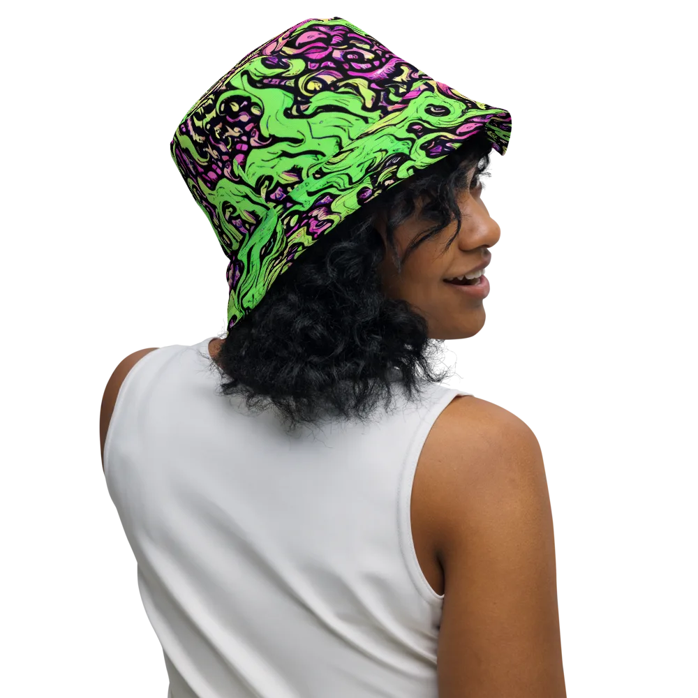 Acid Tangle on Reversible Bucket Hat — Right Outside