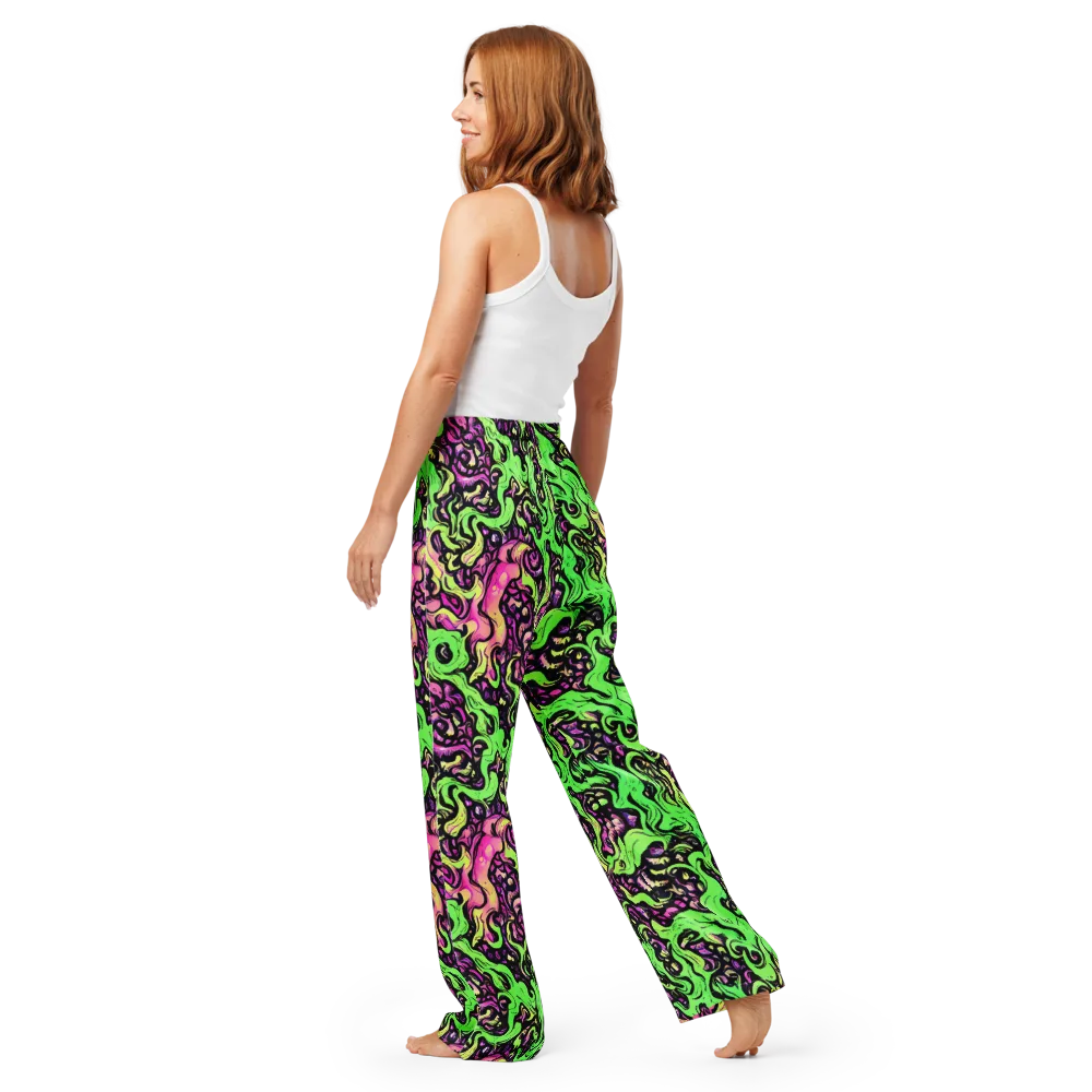 Acid Tangle on Women's Pajama Pants — Back