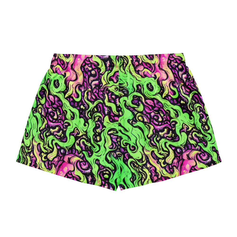 Acid Tangle on Women's Pajama Shorts — Back