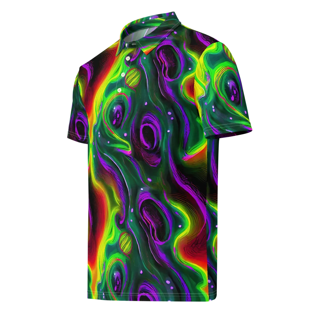 Ultraviolet Lava on Men's Slim Fit Polo Shirt — Left Front