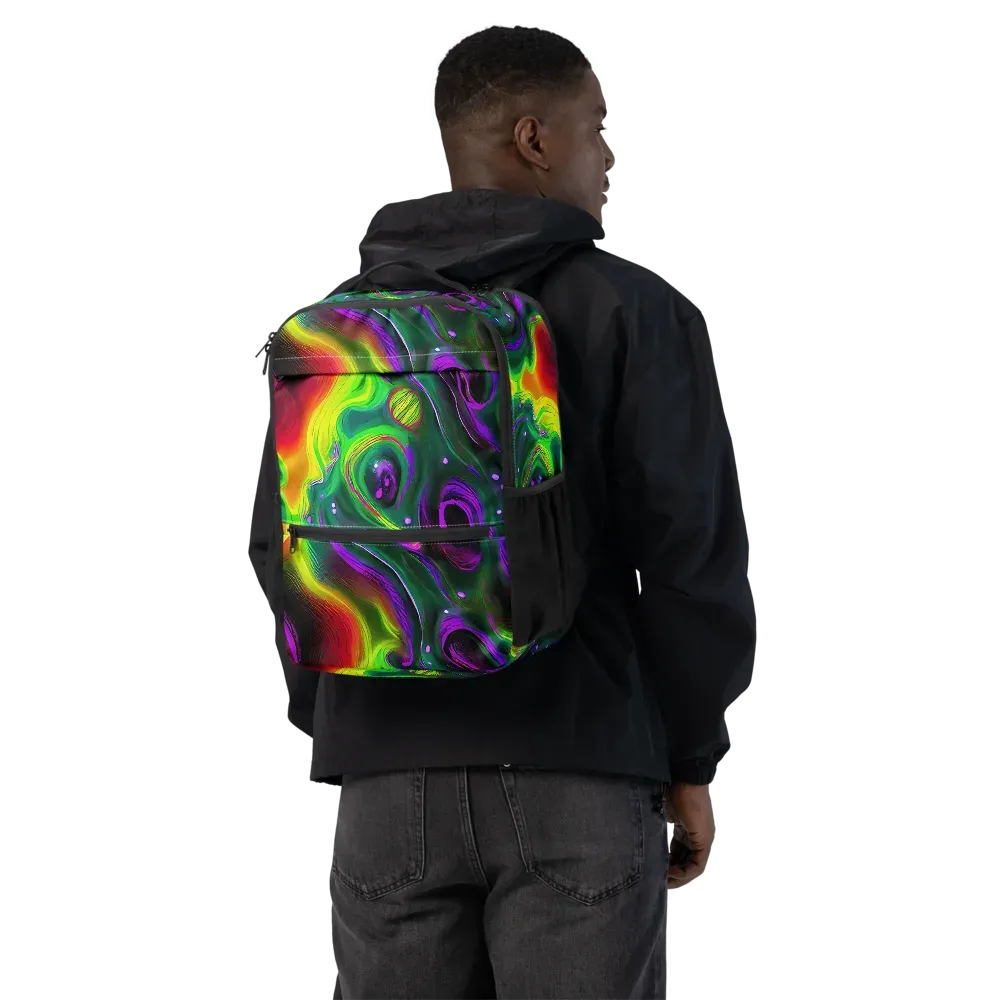 Ultraviolet Lava on Utility Backpack — Back
