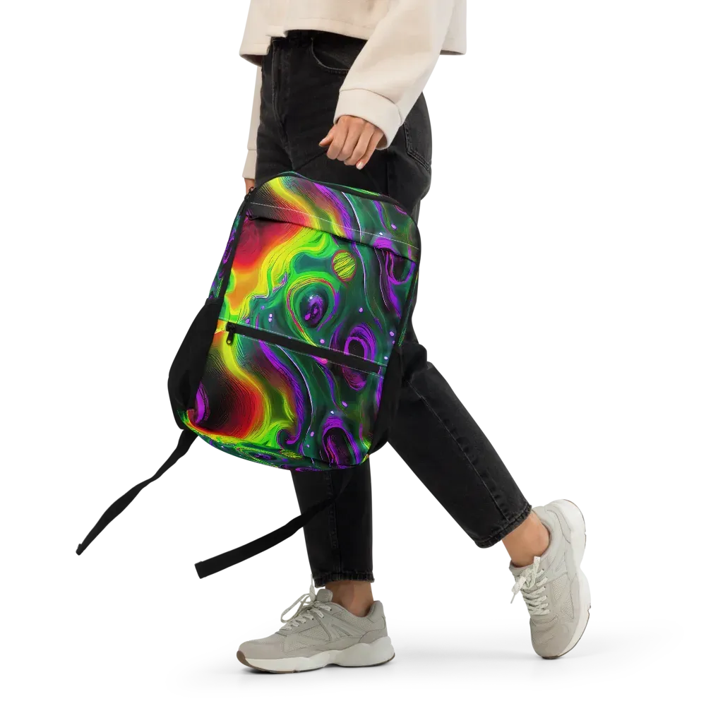 Ultraviolet Lava on Utility Backpack — Front
