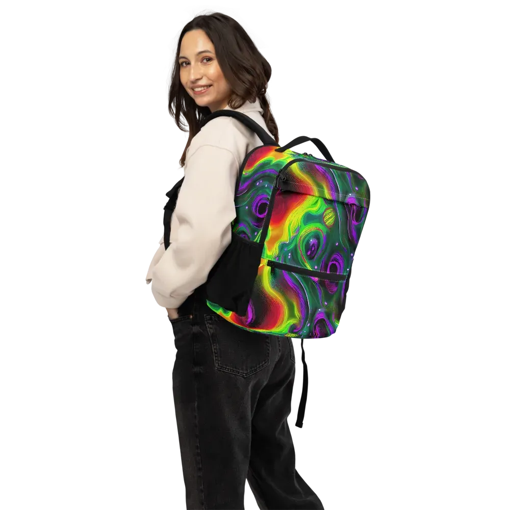 Ultraviolet Lava on Utility Backpack — Back