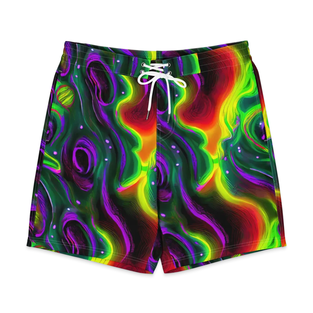 Ultraviolet Lava on Men's Board Shorts — Front