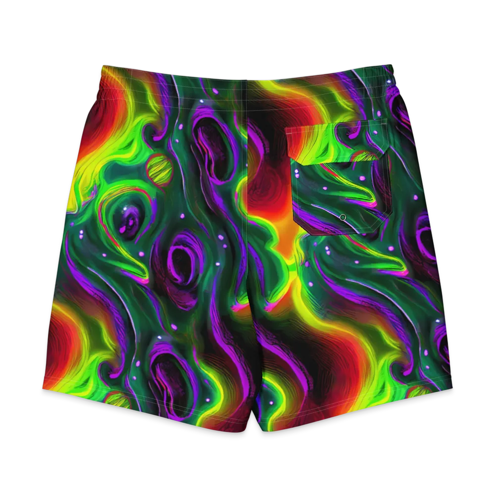 Ultraviolet Lava on Men's Board Shorts — Back