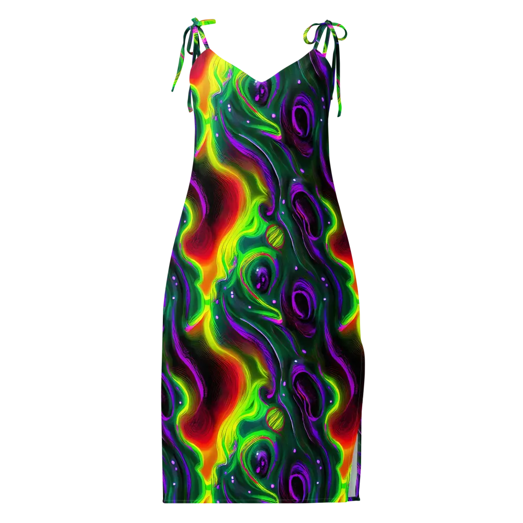 Ultraviolet Lava on Slip Dress — Front