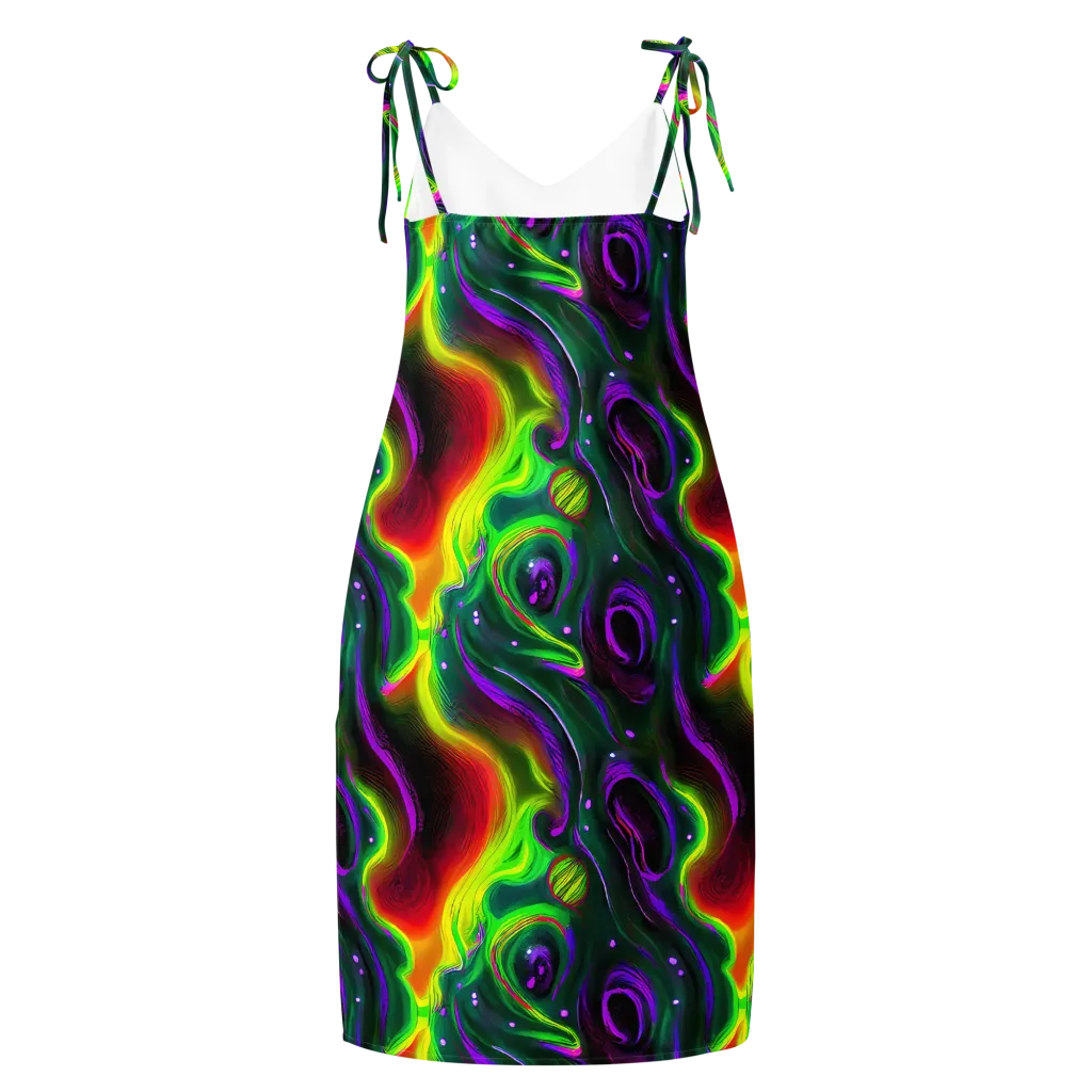 Ultraviolet Lava on Slip Dress — Back