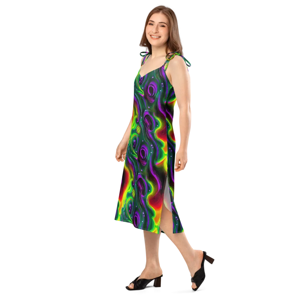 Ultraviolet Lava on Slip Dress — Left Front