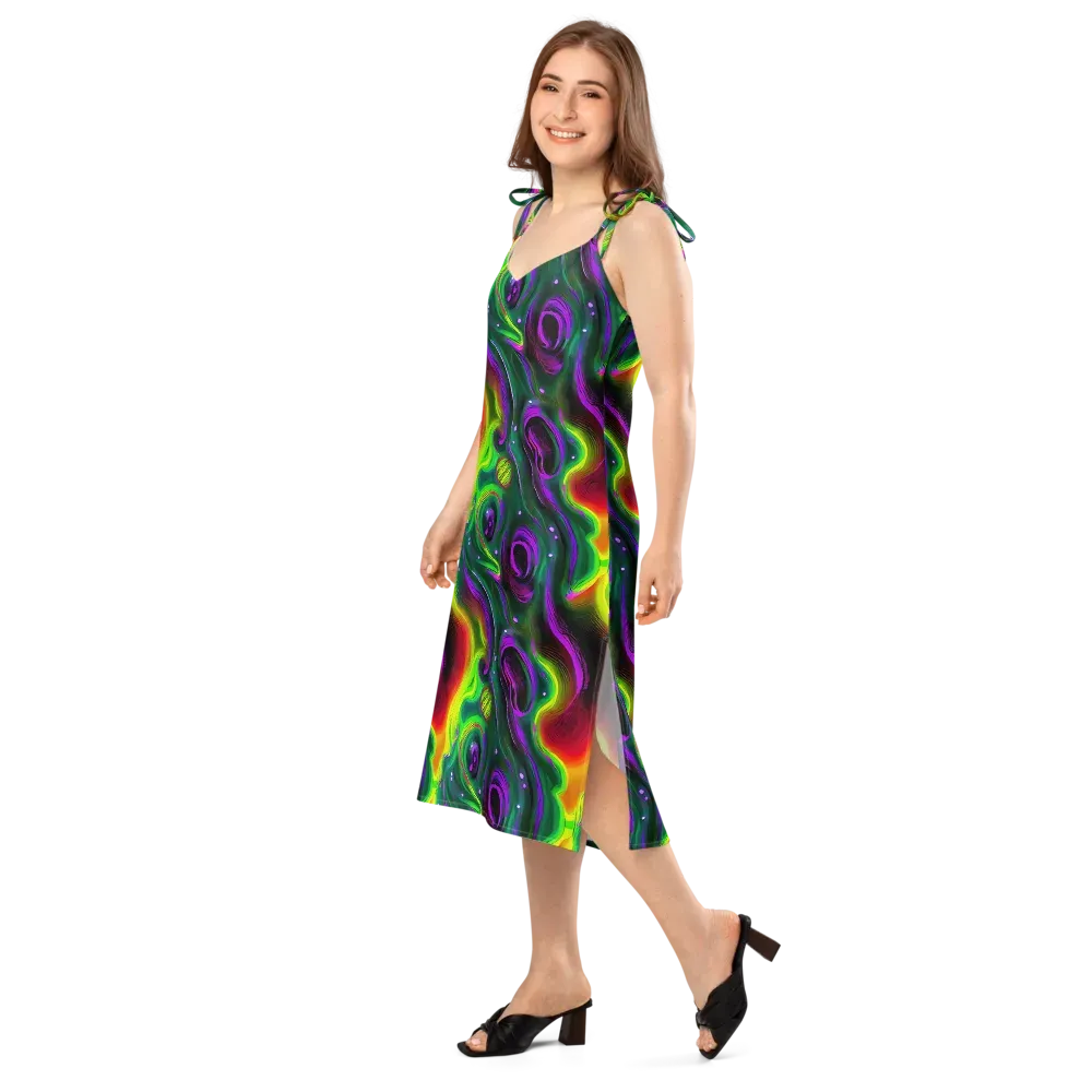 Ultraviolet Lava on Slip Dress — Left Front