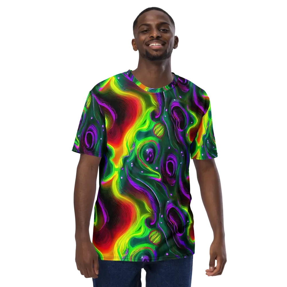 Ultraviolet Lava on Men's Crew Neck T-Shirt — Front