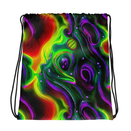 Ultraviolet Lava on a Drawstring Bag