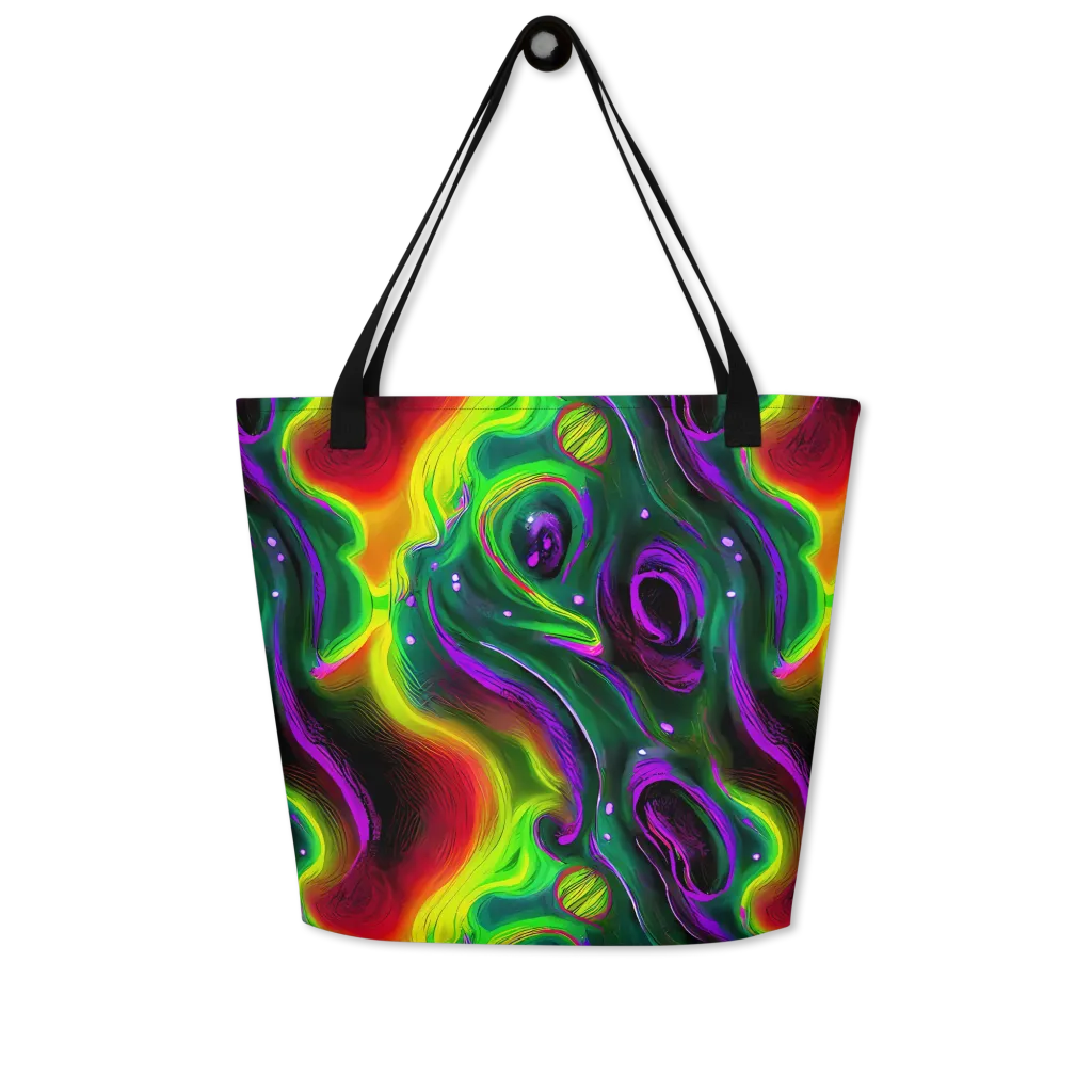 Ultraviolet Lava on Large Tote Bag W/ Pocket — Front