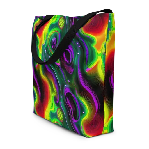 Ultraviolet Lava on a Large Tote Bag W/ Pocket