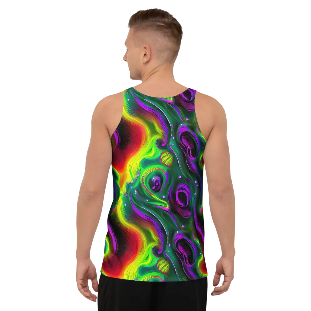 Ultraviolet Lava on Men's Tank Top — Back