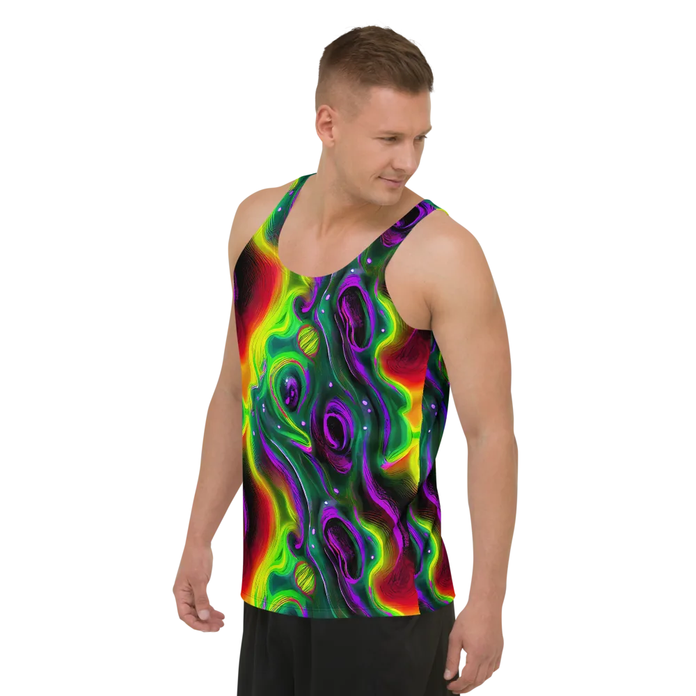 Ultraviolet Lava on Men's Tank Top — Left Front