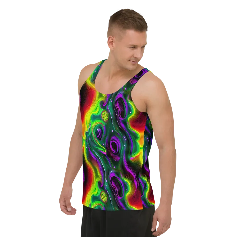 Ultraviolet Lava on Men's Tank Top — Left Front
