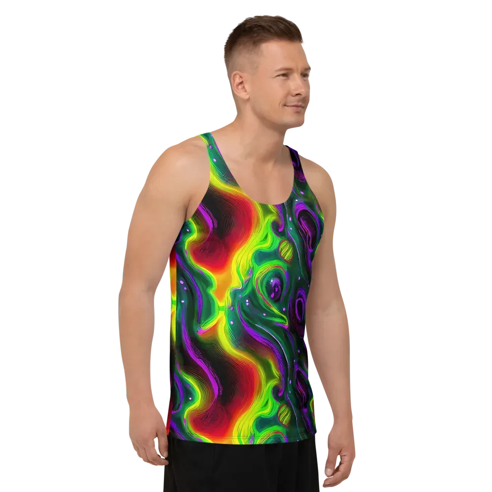 Ultraviolet Lava on Men's Tank Top — Right Front