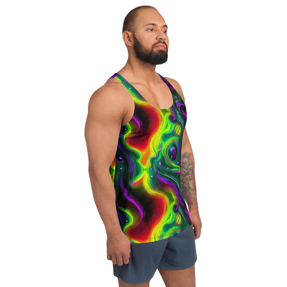 Ultraviolet Lava on Men's Tank Top — Right Front
