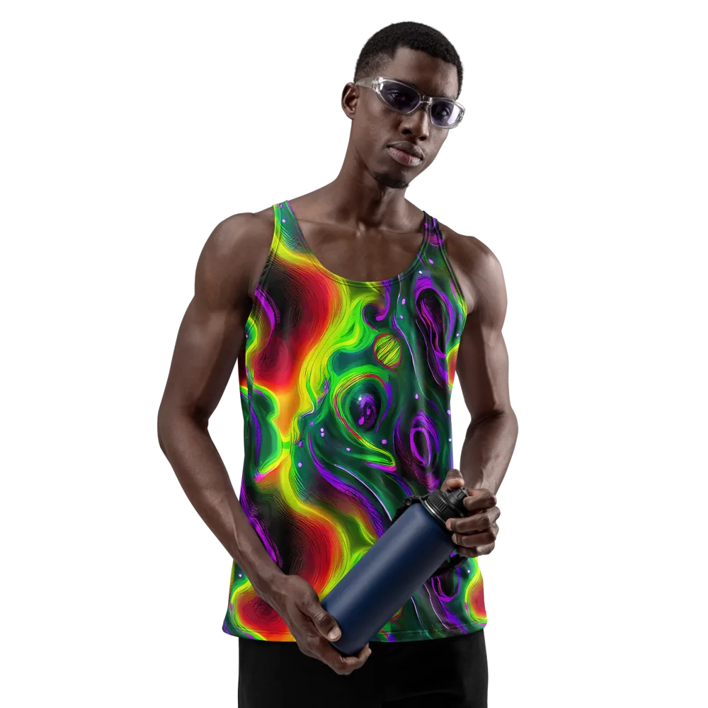 Ultraviolet Lava on Men's Tank Top — Front