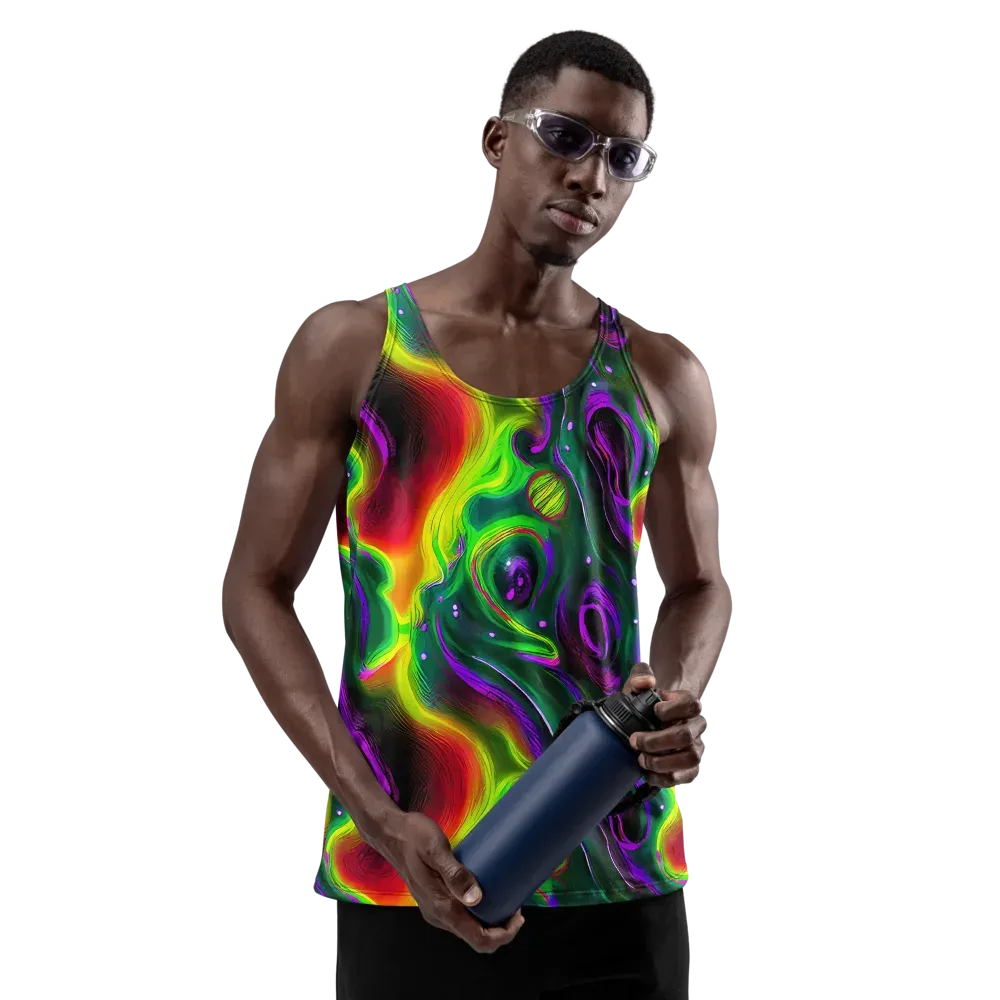Ultraviolet Lava on Men's Tank Top — Front