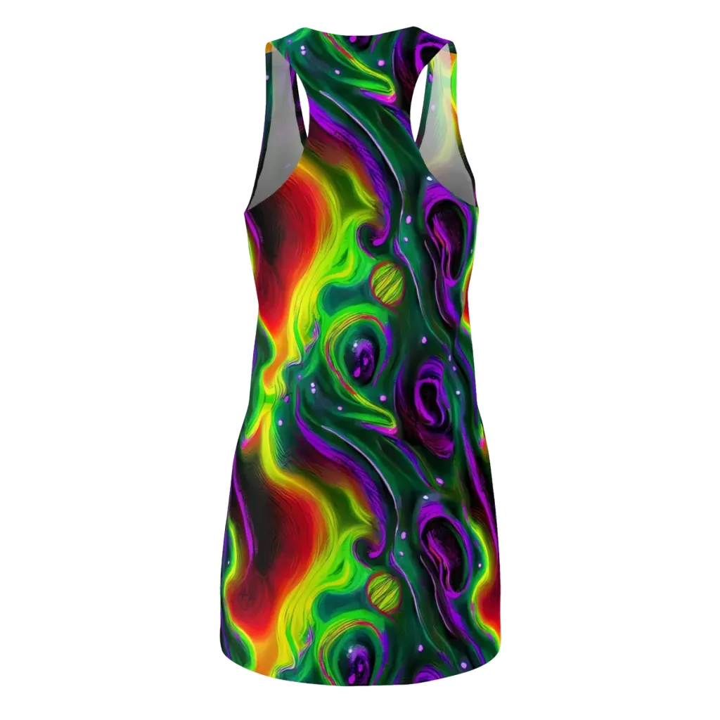 Ultraviolet Lava on Racerback Dress — Back