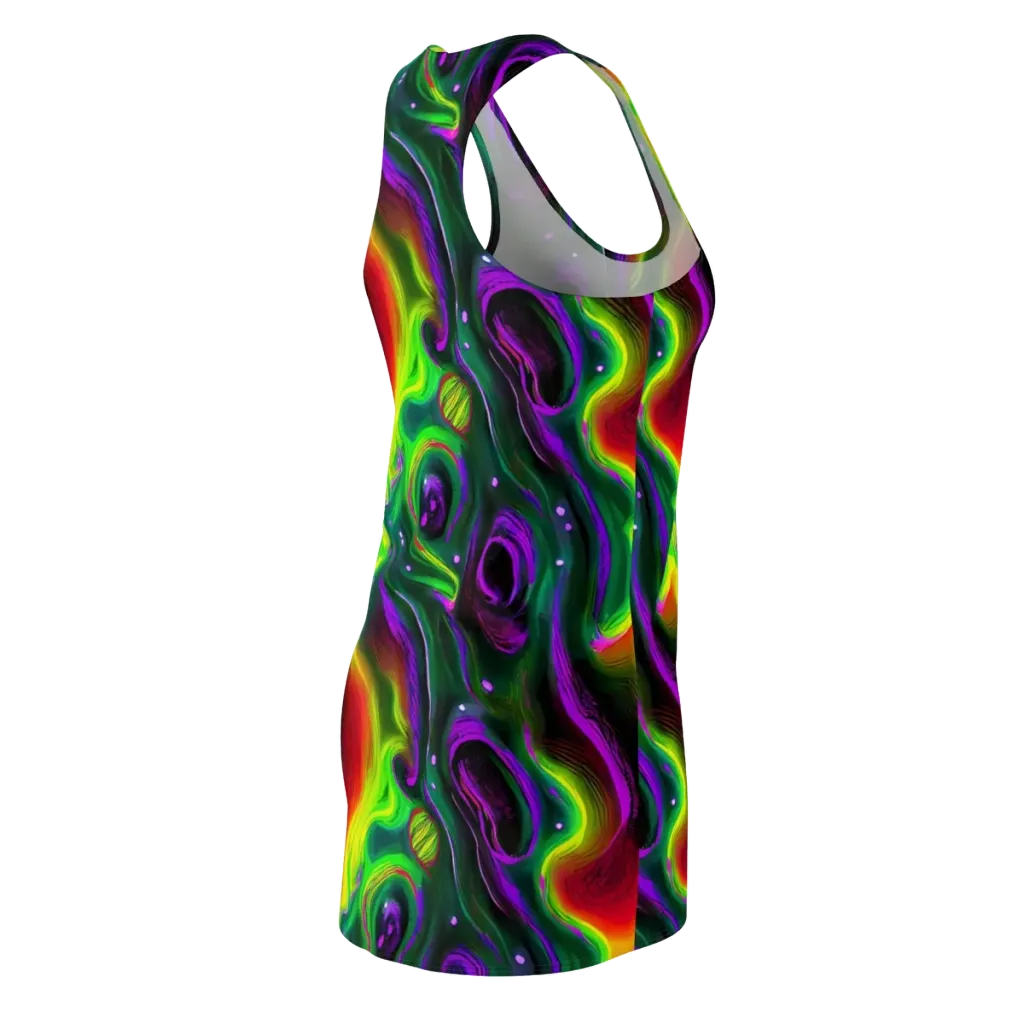 Ultraviolet Lava on Racerback Dress — Back Side