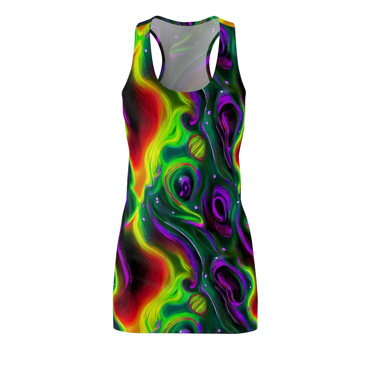 Ultraviolet Lava on Racerback Dress — Front